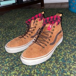 Men’s vans — Buffalo plaid high tops